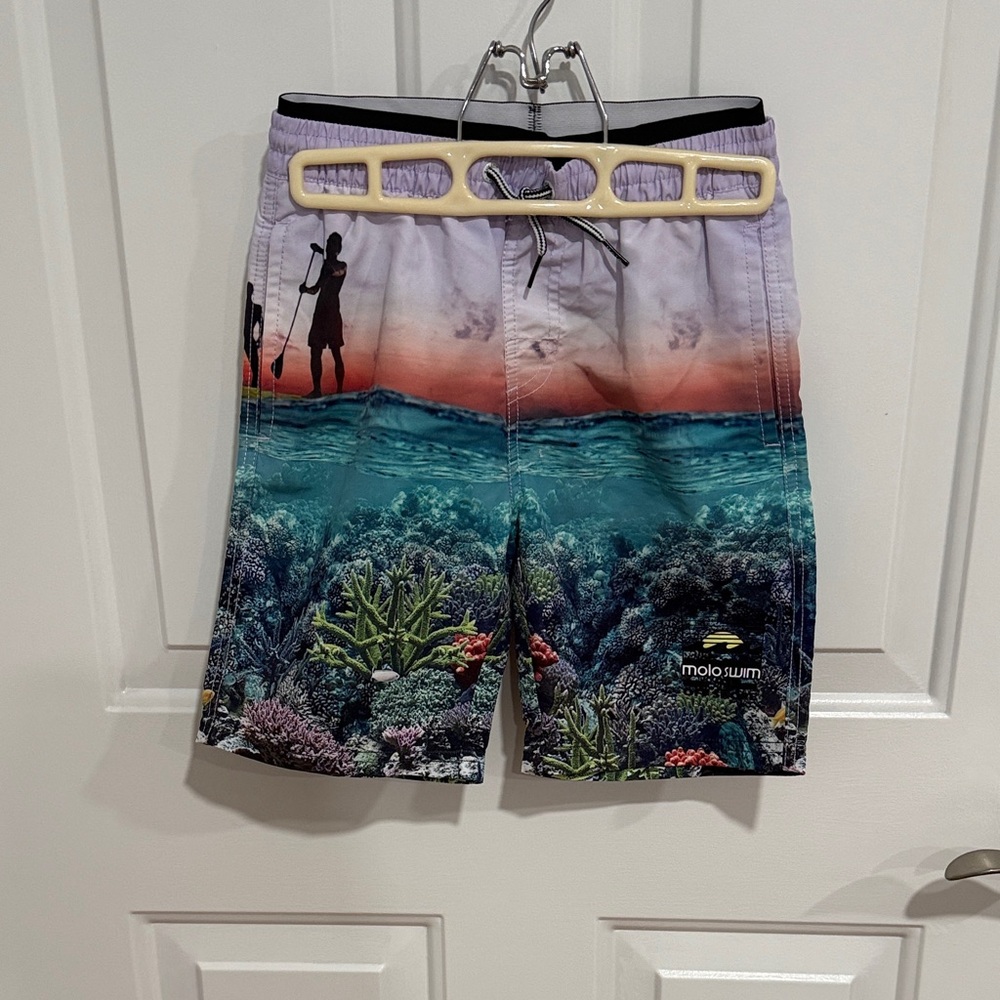 Molo Kids Swim Trunks with Ocean Scene
